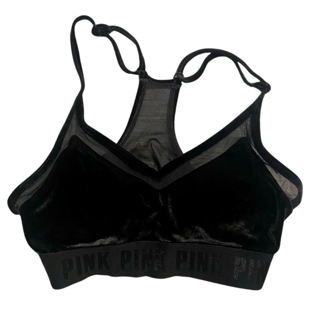 black velvet sports bra 
-PINK small